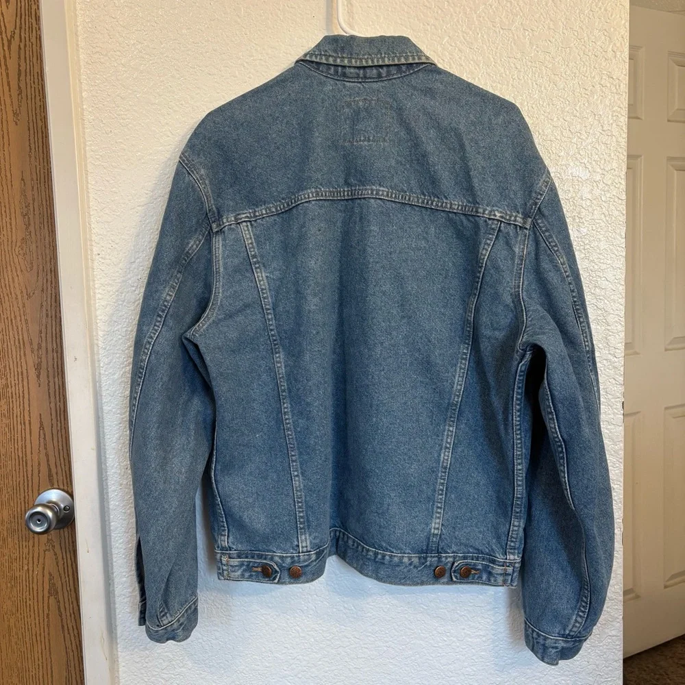 Faded Glory Vintage 90s Denim Trucker Jacket Blue Classic Jean Jacket Unisex L